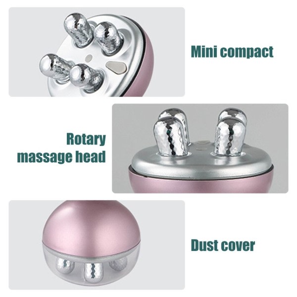 3D Ansiktsbehandling Roller Massage Ansiktslyft Enhet Hud Firming EMS Micro Current Tighten Skin Massager