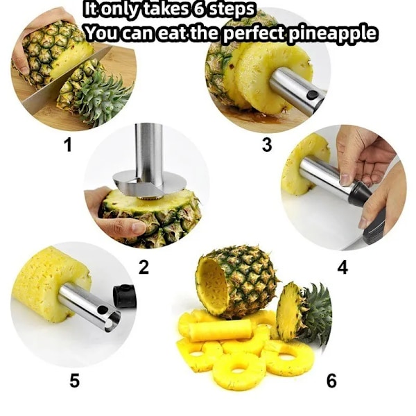 Ananas skærer skræller skræller rustfrit stål frugt værktøj