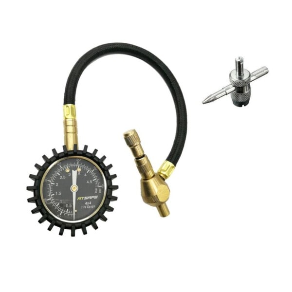 2 i 1 Mekanisk Bil Dæk Deflator Måler 0-70 PSI/0-5 Bar 4X4 Stor Offroad Dæk Med Ventil