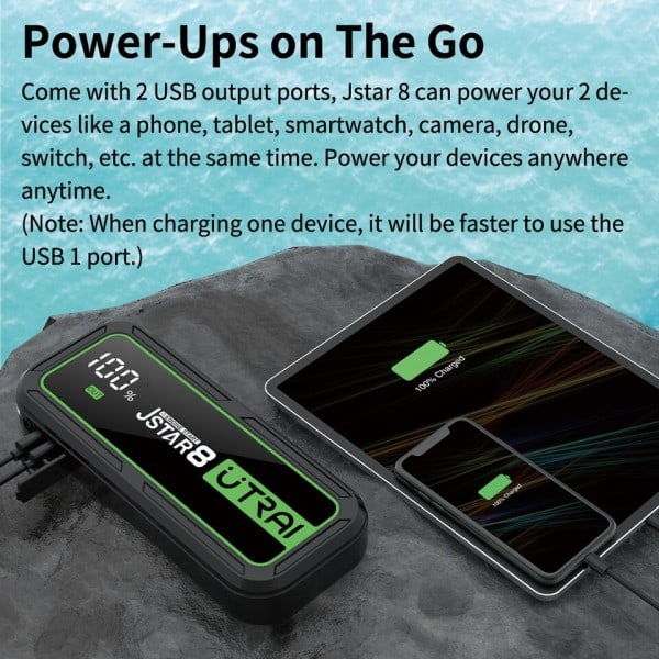 20000mAh Bil Jump Starter Power Bank 3000A Car Booster Auto Nöd Start Enhet Jump Start