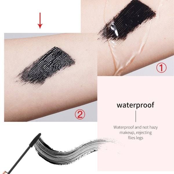 1 PC Lasting Natural 4D Curling Tyk Lange Øjenvipper Hurtig Tørre Ikke-blomstrende Mascara