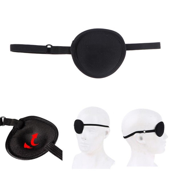 Sort Pirat Eye Patch Enkelt Eye Patch Eyepatch One Eye