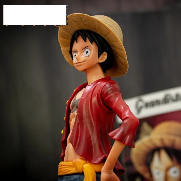 One Piece Anime Figur Confident Smiley Luffy Three Form Face Changing Doll Action Figurine Model Legetøj