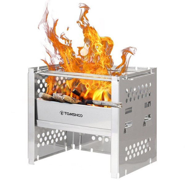 Utendørs camping ved komfyr W grill grill bærbar ved brenning komfyr ved brenner