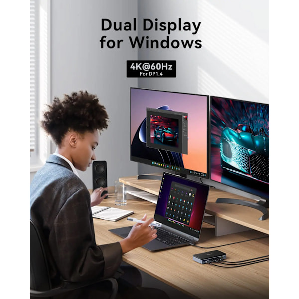 USB C telakka asema kaksois DisplayPort 8 1 kannettava telakka asema kaksois näyttö