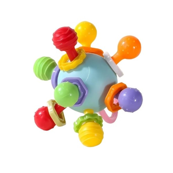 Rund boll mjuk silikon hand grepp boll skaller infantil tuggbar småbarn tänder lugnande bebis sensoriska leksak