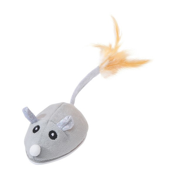 Interaktiv mus leksak för katter USB laddar rörliga råtta med fjädrar leksaker lek-fånga träning leksak för inomhus katter