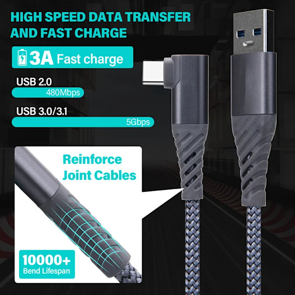 5M Link Kabel til Oculus Quest 2 USB 3.1 Gen 1 Data Overførsel