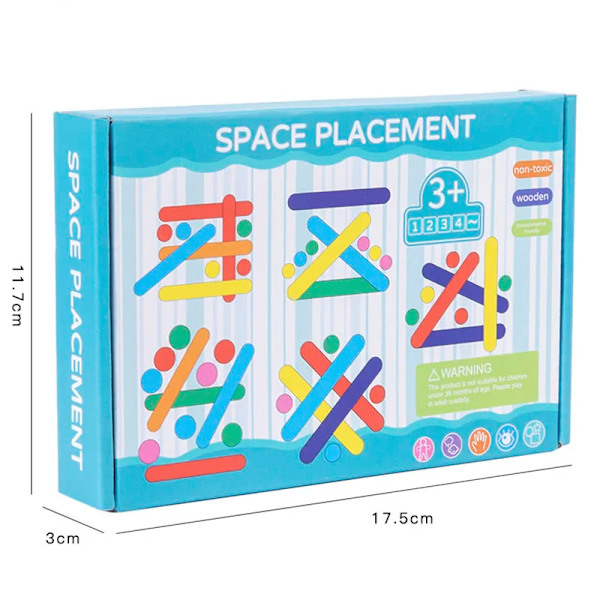 Barn's Rainbow Stick Tänka Pussel Trä Gör-det-själv Glass Käpp Pussel Utmaning Bord Spel Montessori Utbildningsleksaker