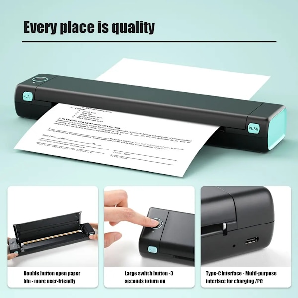 Tatuointi tulostin lämpö malli kone langaton Bluetooth Professional A4 paperi tulostin