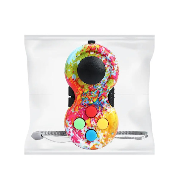 Fidget Controller Pad Spill Fokus Leketøy Glatt ABS Plast Stress Lettelse Squeeze