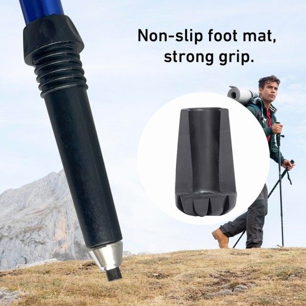 5-Sektion Bærbar Udendørs Fold Trekking Stang Vandre Vandre Stick