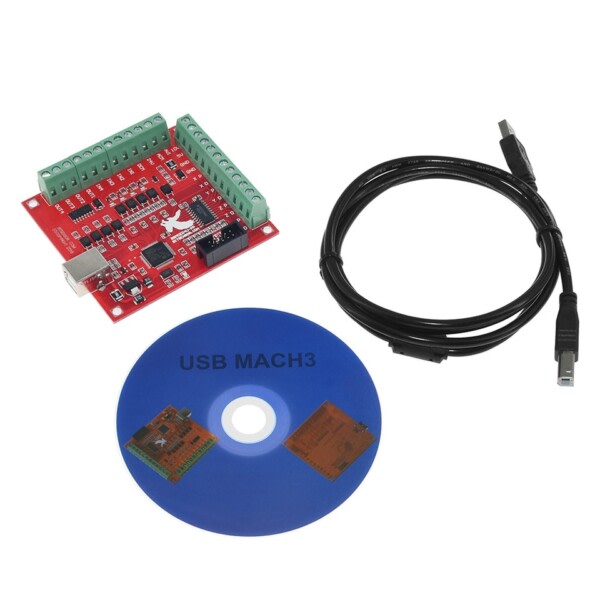 USB MACH3 100Khz Breakout Board 4 Axis Interface Drive Motion Controller