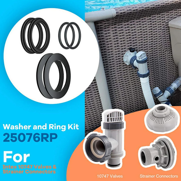 10 stykker gummi skive for Intex Poolnars10747 O ring pakning erstatning pakning gummi pakning svømmebasseng utstyr deler
