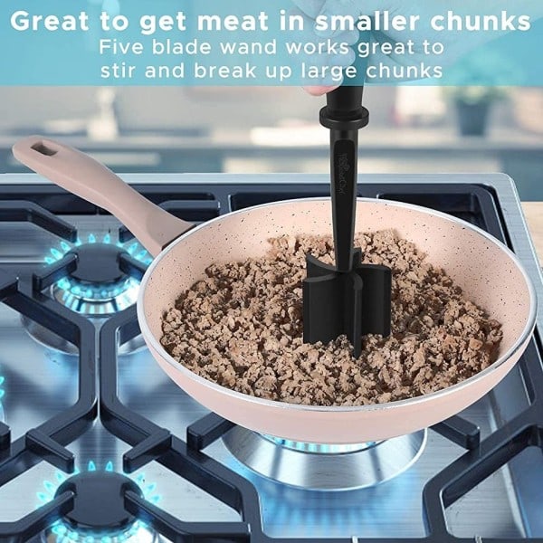 Multifunktionell Värmebeständig Kött Masher Nylon Hamburgare Hackare Mald Kött Hackare