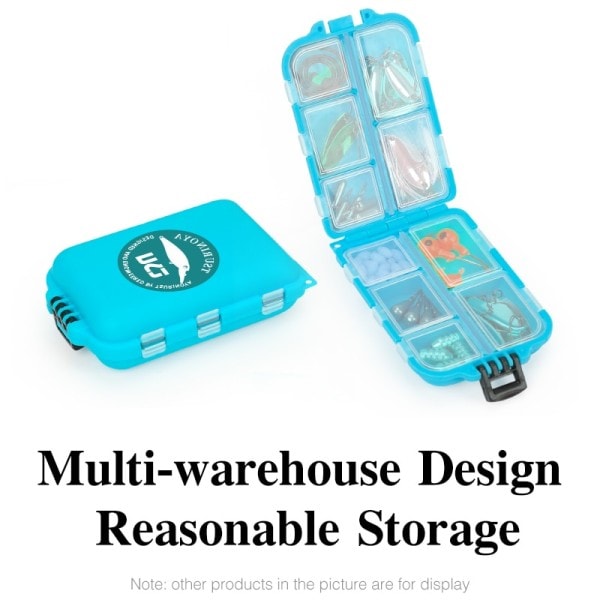 Mikro Fiske Tackle Esker 10 rom Med Uavhengig Space Ske kroker Oppbevaring Etuiet