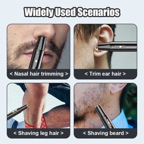 Elektrisk nese hårklipper oppladbar multi kinetisk barbering to-i-ett unisex barbering nese trimmer