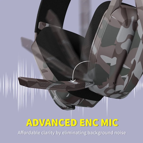 2,4 GHz Trådlöst Gaming Headset med Mikrofon för PS5 PS4 PC Mac