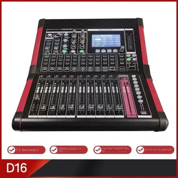 D16 Kanal Mixing Dj utrustning Mixer Professionell Ljud Digital Mixer Med USB DJ Ljud Mixing Console Pro Audio Mixer  System