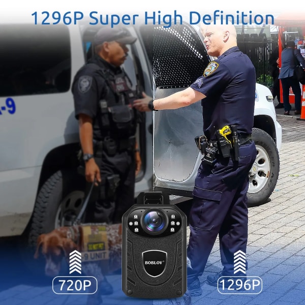 Body Slitt Mini Kamera Politi HD 1296P DVR Video opptaker Sikkerhet Cam 170 Degree IR Natt Vision Mini videokameraer med 64gb minne