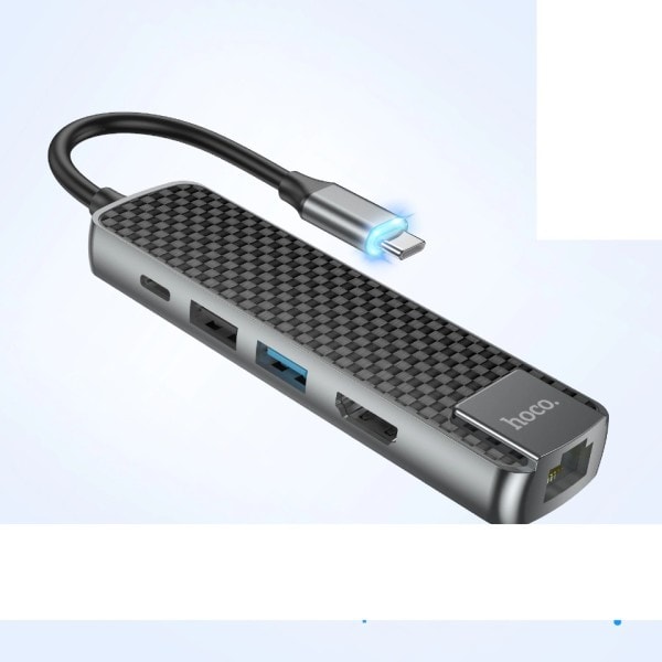 USB C HUB 4K 30Hz tyyppi C to HDMI 2.0 RJ45 USB 3.0 PD 60W sovitin
