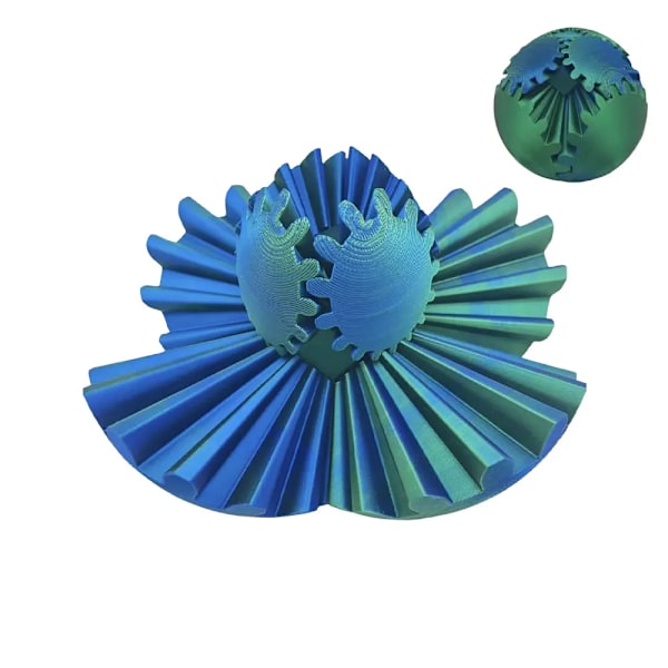 3D Printed Kugghjul Ball Roterande Leksak Skrivbord Dekorativ Modell Ornament