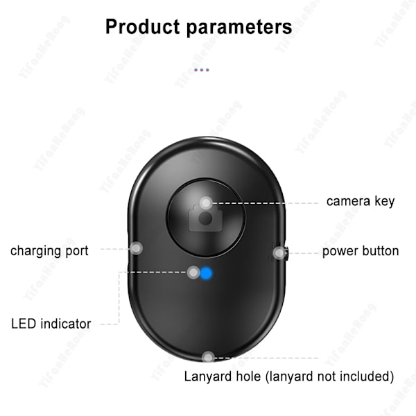 Mini Bærbar Bluetooth-kompatibel Fjernbetjening Kontrol Trådløs Selfie Shutter Control