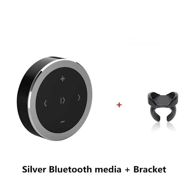 Mini Langaton Bluetooth-yhteensopiva Media painike Kaukosäädin Ohjain Auto Moottoripyörä Ohjaus pyörä