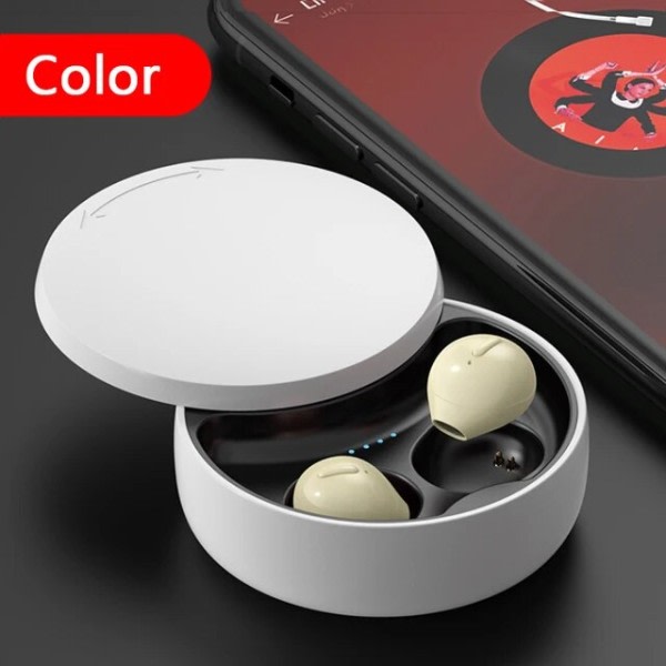 Mindste Usynlige Øretelefoner Trådløse Øretelefoner Bluetooth in Ear Mini Tiny Earpiece Skjult med Opladning Etuiet