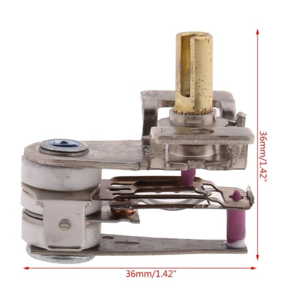 Justerbar 90 Celsius Temperatur Switch AC 250V 16A Bimetall Uppvärmning Termostat