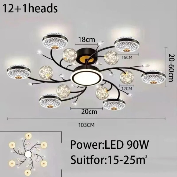 Moderne Intelligent LED Lysekrone Gexing Soveværelse Restaurant Lejlighed Indendørs Dekorative Lamper