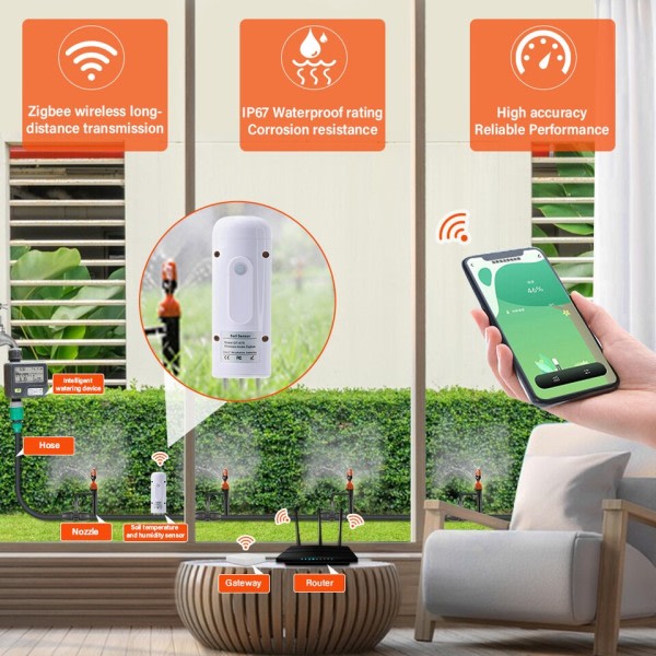 Tuya Zigbee Langaton Maa kosteus mittari lämpötila kosteus testeri