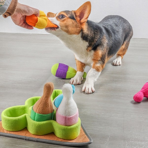 Puslespil Hund Legetøj Kæledyr Hund Snuffle Legetøj Kæledyr Interaktiv Træning Plysj molarer Legetøj Slow Food Pluk Spil
