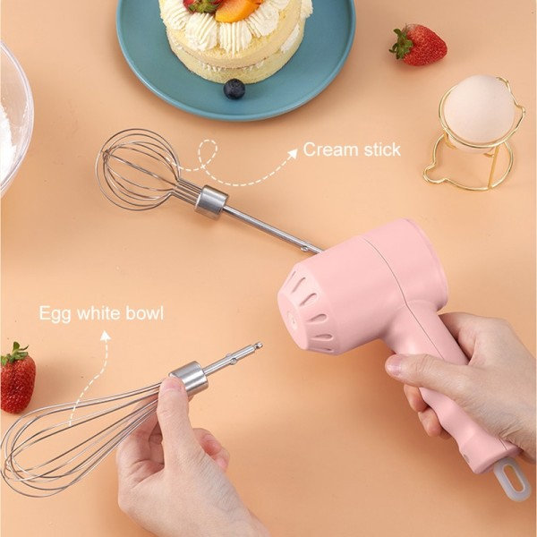 Trådlös bärbar elektrisk mat mixer hand mixer 3 hastigheter hög effekt deg mixer