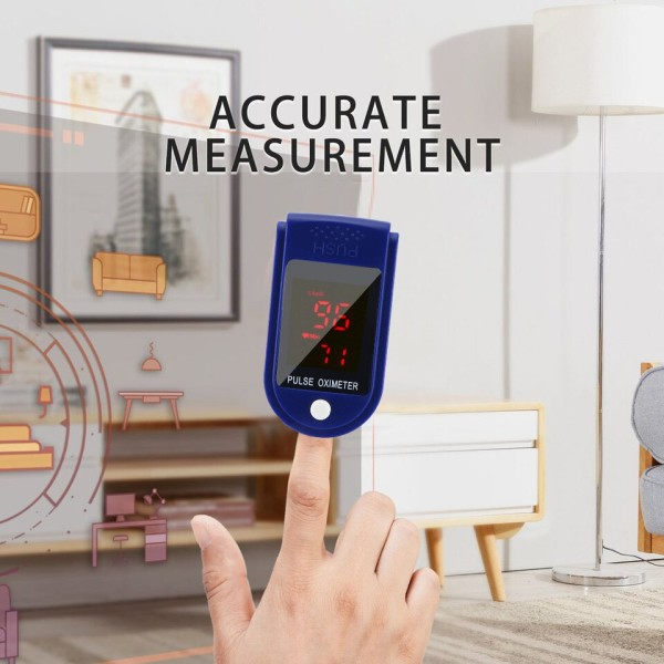 Blod Oximeter Fingertopp Mättnad Detektion Puls Finger Klämma Trådlös Bärbar