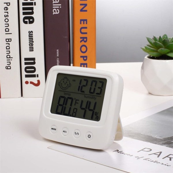LCD Digital Temperatur Fugtighed Måler Baggrundsbelysning Hjem Indendørs Elektronisk Hygrometer Termometer