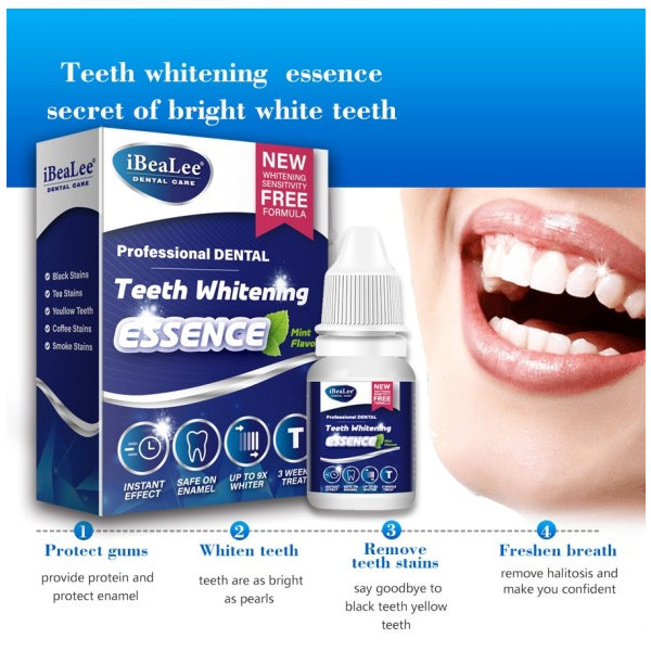 Tänder Whitening Essence Ta bort Plack Fläckar Tand Blek Rengöring Serum