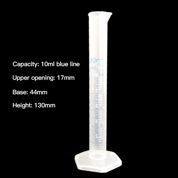 4 stycken Mätningskoppar Tillräckligt Laboratoriemätare Professionella Verktyg Trial Tub Transparent Stabil Cylinder för Mätning Användning