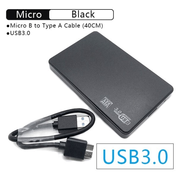 SATA til USB3.0 HDD Kassling Mobil Hard Disk Etuier for SSD Ekstern Lagring HDD boks Med USB3.0/2.0 kabel
