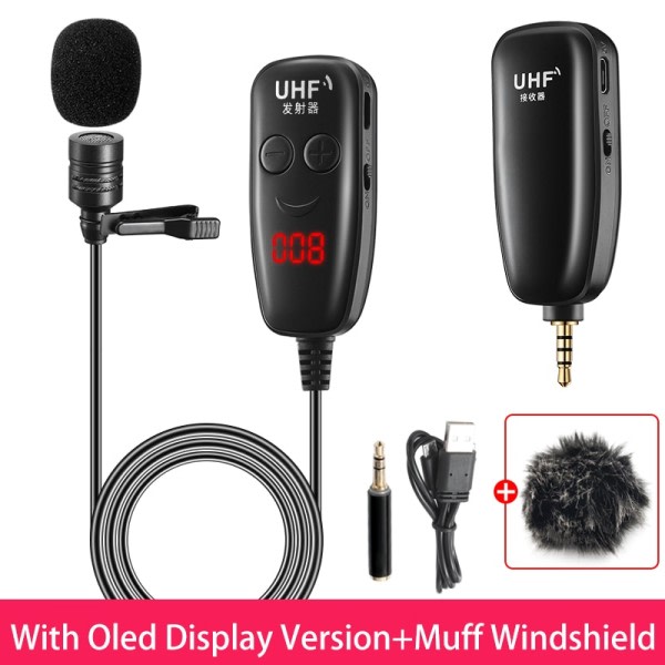 Lavalier Lapel Langaton mikrofoni Real Time Tallennus Vlog Mic Youtube Live haastattelu