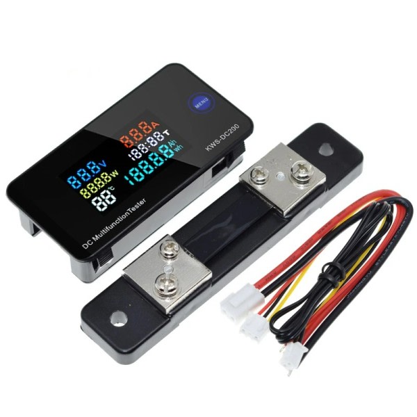 Voltmeter Amperemeter KWS Ström Energi Mätare LED Digital DC Wattmätare El Mätare