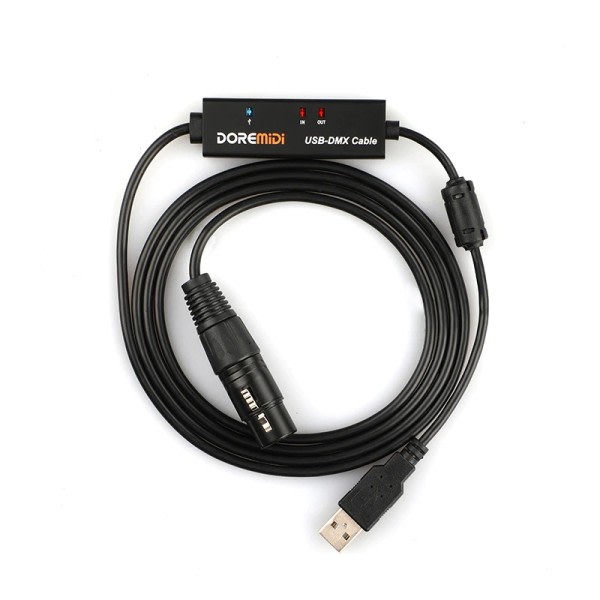 USB Till DMX/RDM Kabel Med indikator Magnetisk ring Shield USB2.0 Full Speed adapter