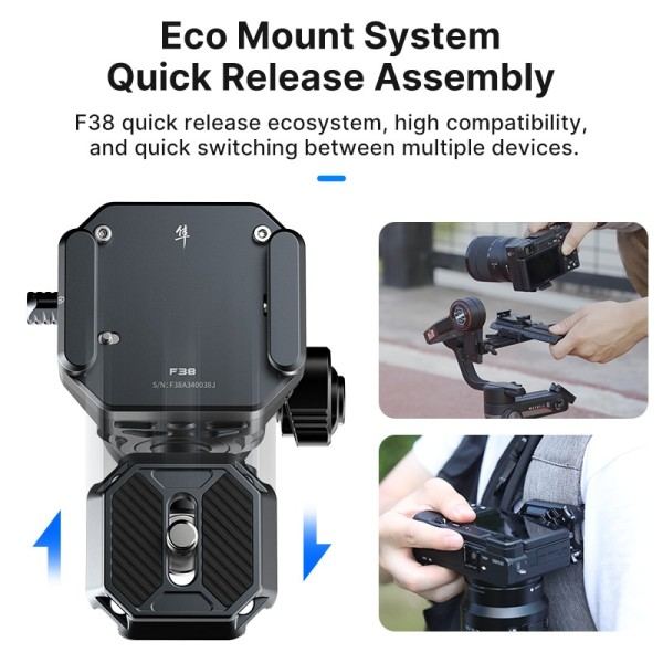 F 38 Quick Release Fluid Video Head Panoramic Gimbal Head  Aftageligt Håndtag til Stativ Shooting