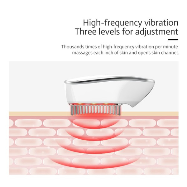Elektrisk Hoved Massage Kam RF Led Lys EMS Vibration Terapi Hår Vækst Anti Hårtab Kam