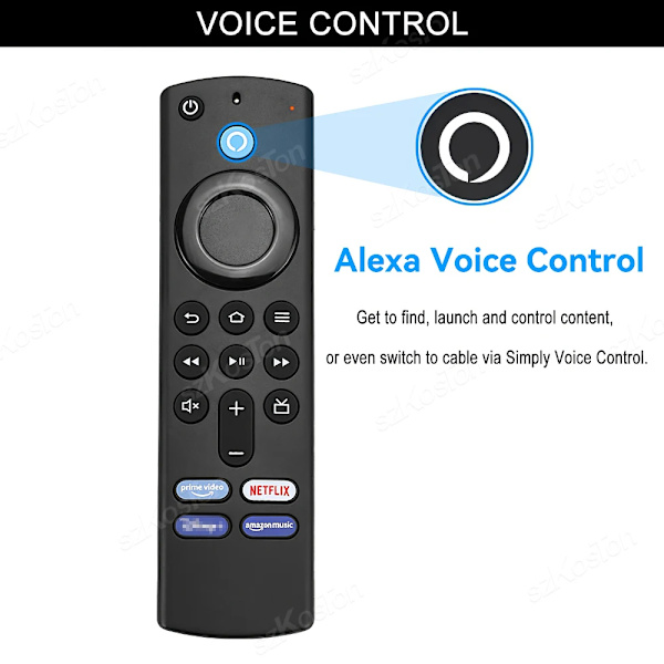 Voice Remote Control Erstatning for Fire TV Stick