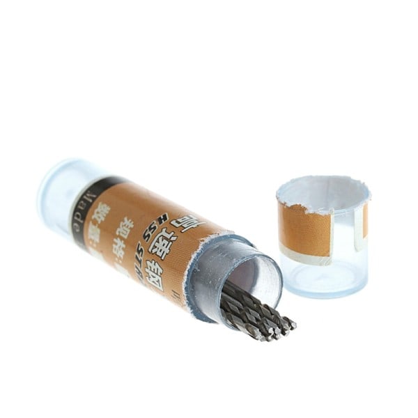 60 st 0.5-1.0mm Micro HSS Stål Twist Drill Bit Set Verktyg Skaft