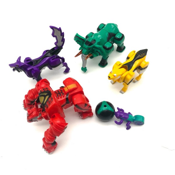 Transformasjon Dinosaur Robot Action Figurer 5 i 1 Samle Dinozords Ranger Megazord Barn Leker