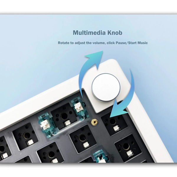 Mekaniskt tangentbord kit hot-swappable bluetooth 2.4G trådlöst RGB bakgrundsbelyst packning struktur tangentbord