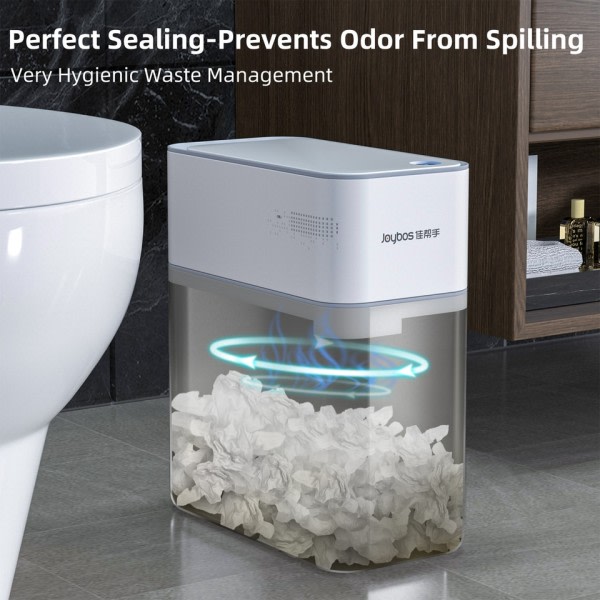 Smart badrum soptunna automatisk påsar elektronisk soptunna vit beröringsfri smal smart sensor sopor bin