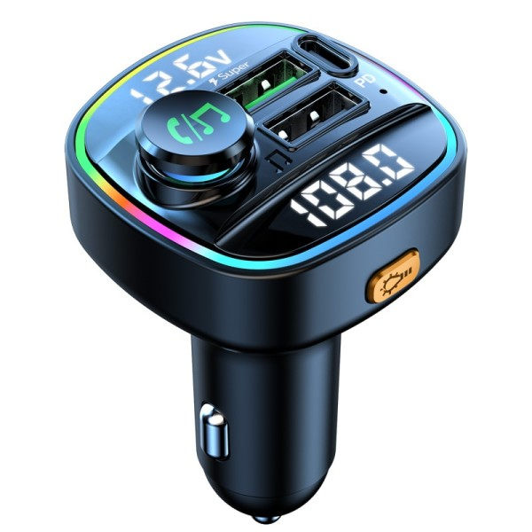 Bluetooth 5.0 FM lähetin handsfree auto radio modulaattori MP3 soitin 22,5W USB Super pikalataus sovitin